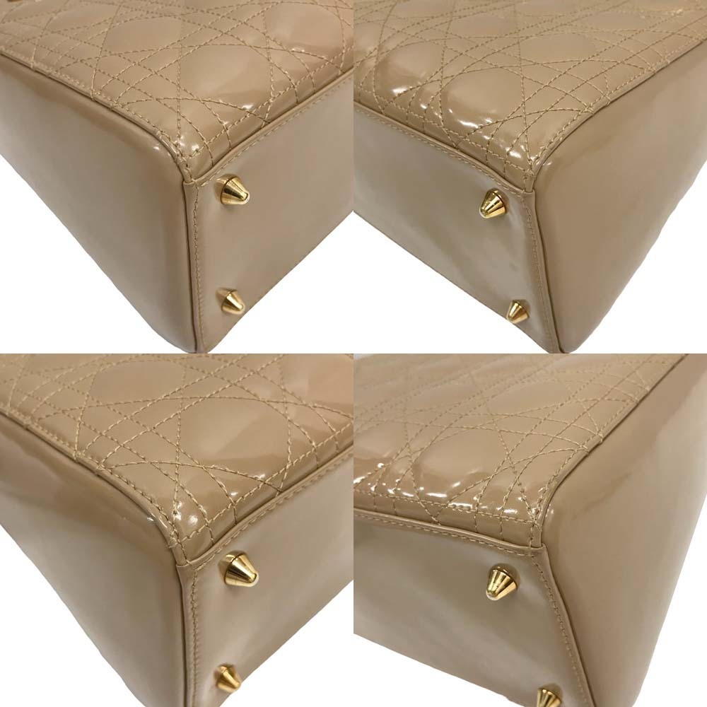 Christian Dior Lady Cannage Shoulder Bag Handbag Crossbody Brown Beige - Picture 10 of 10